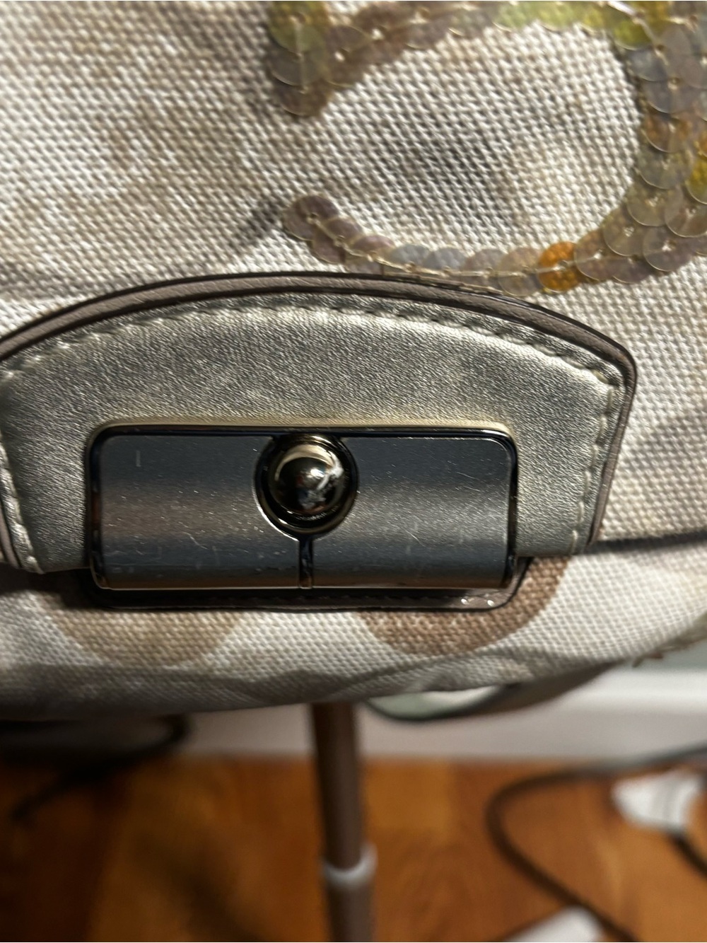 Coach Kristin Sequined Op Art Hobo Bag - Picture 7 of 10